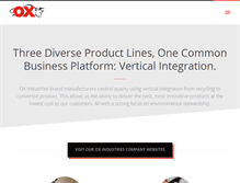 Tablet Screenshot of oxindustries.com